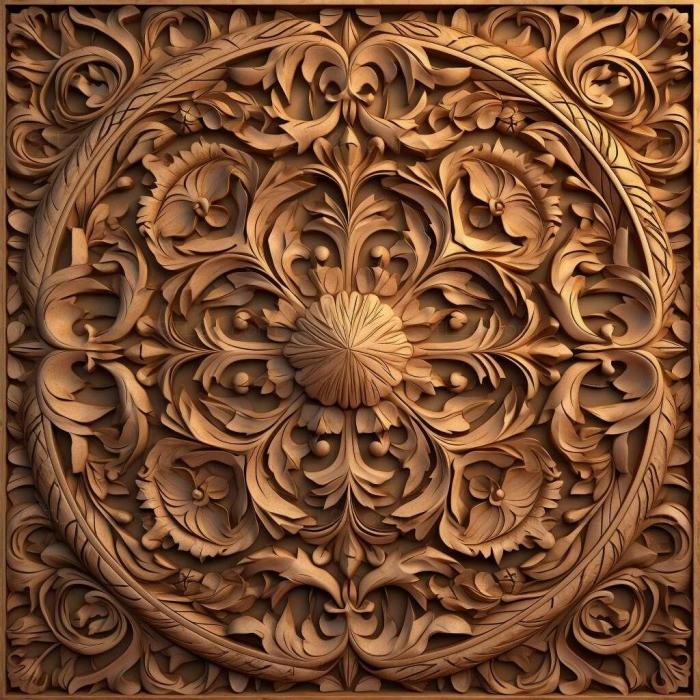 Patterns and decorations (stl repeating 4, PATTERN_776) 3D models for cnc